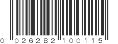 UPC 026282100115