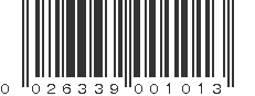 UPC 026339001013