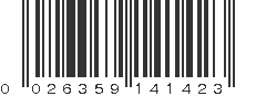 UPC 026359141423