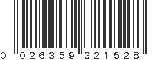 UPC 026359321528