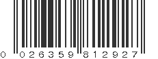 UPC 026359812927