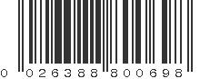 UPC 026388800698