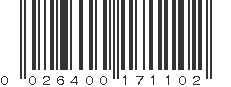 UPC 026400171102