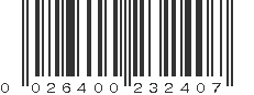 UPC 026400232407