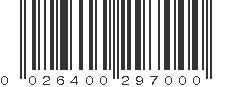 UPC 026400297000