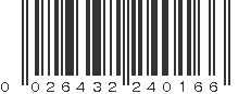 UPC 026432240166