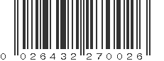 UPC 026432270026