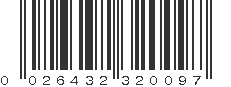 UPC 026432320097