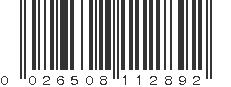 UPC 026508112892