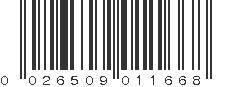 UPC 026509011668