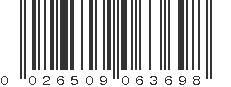 UPC 026509063698