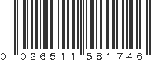 UPC 026511581746