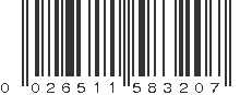 UPC 026511583207