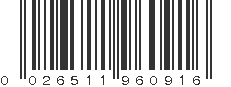 UPC 026511960916