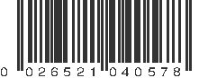 UPC 026521040578