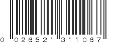 UPC 026521311067