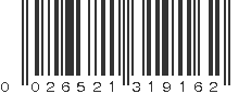 UPC 026521319162