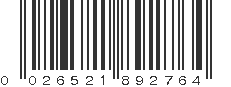 UPC 026521892764