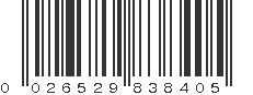 UPC 026529838405