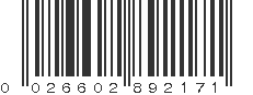 UPC 026602892171