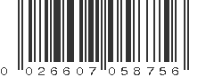 UPC 026607058756