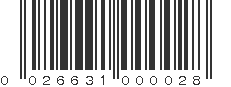 UPC 026631000028