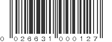 UPC 026631000127