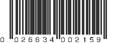 UPC 026634002159