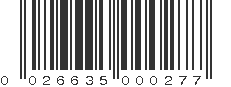 UPC 026635000277