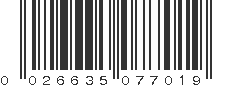 UPC 026635077019