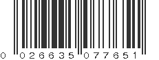 UPC 026635077651