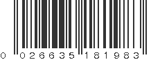 UPC 026635181983