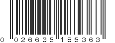 UPC 026635185363