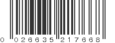 UPC 026635217668