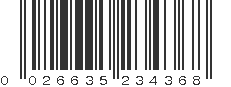 UPC 026635234368