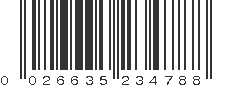 UPC 026635234788