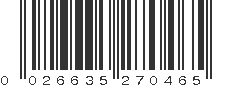 UPC 026635270465