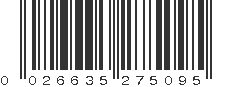 UPC 026635275095