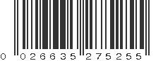 UPC 026635275255