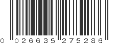 UPC 026635275286