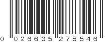 UPC 026635278546