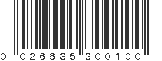 UPC 026635300100