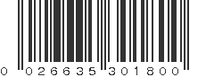 UPC 026635301800