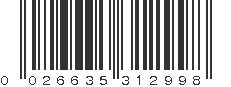 UPC 026635312998