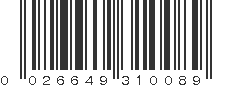 UPC 026649310089