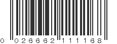 UPC 026662111168