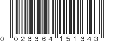 UPC 026664151643