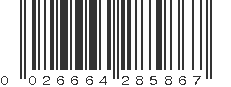 UPC 026664285867