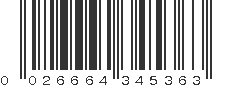 UPC 026664345363