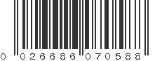 UPC 026686070588